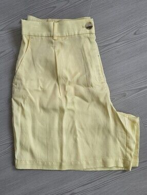 LOFT Pale Yellow Skirt with High Waist